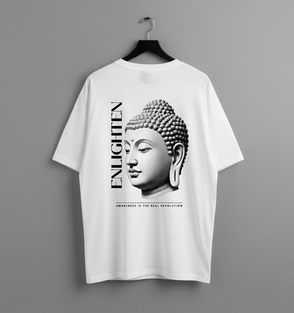 Enlighten Buddha Unisex Oversized T-Shirt