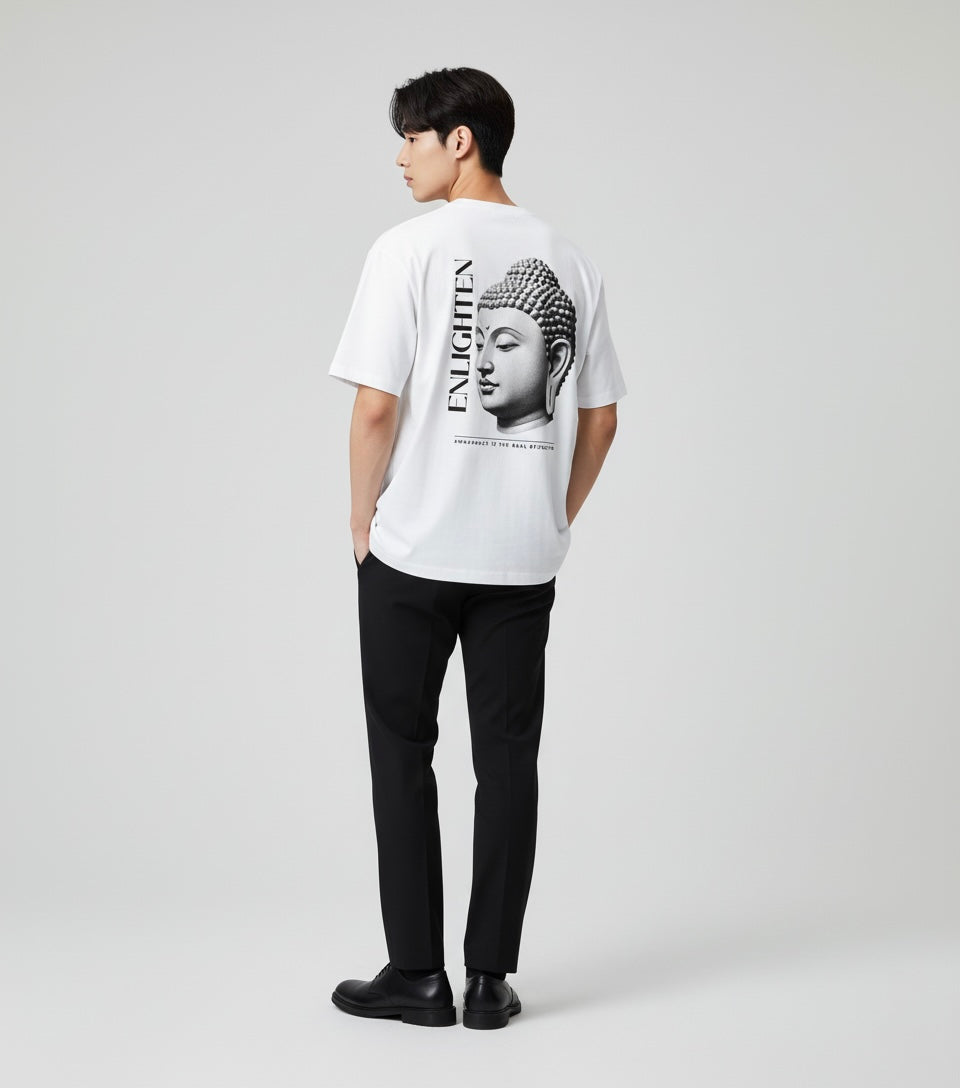 Enlighten Buddha Unisex Oversized T-Shirt