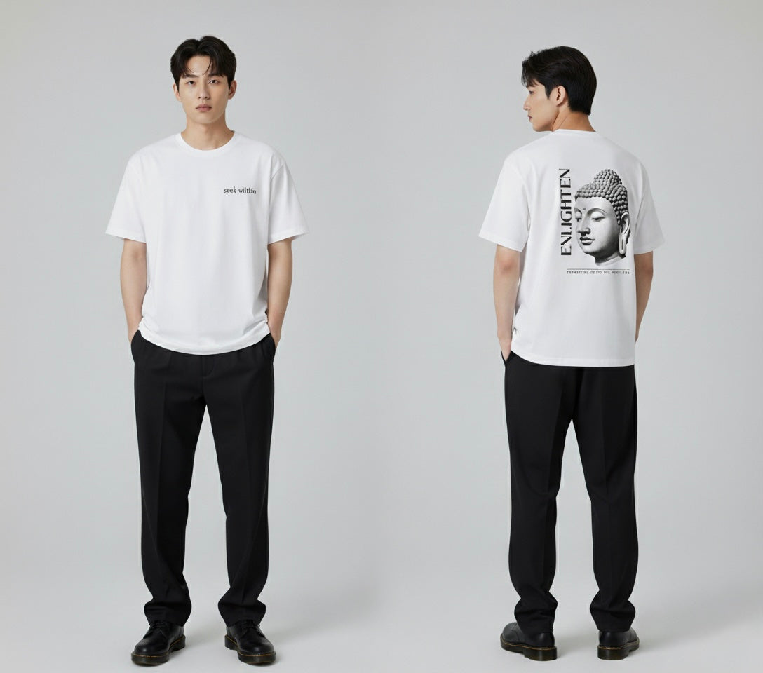 Enlighten Buddha Unisex Oversized T-Shirt