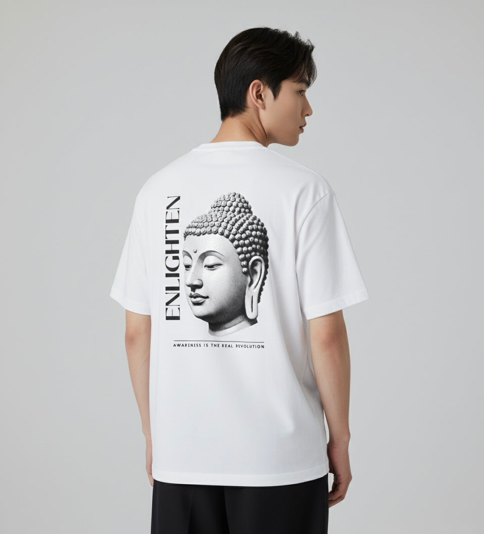 Enlighten Buddha Unisex Oversized T-Shirt