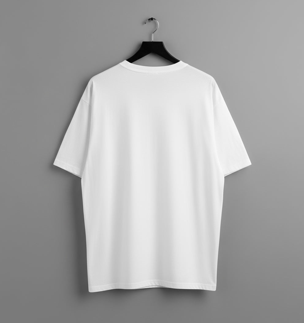 Badhiya Bande Hood Pe (White) | Unisex Oversized Classic T-Shirt