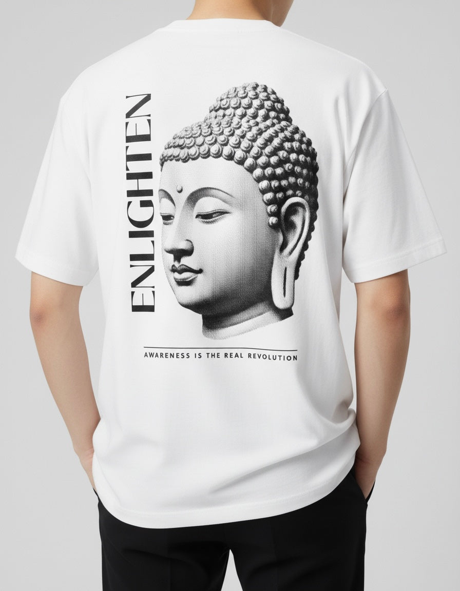 Enlighten Buddha Unisex Oversized T-Shirt